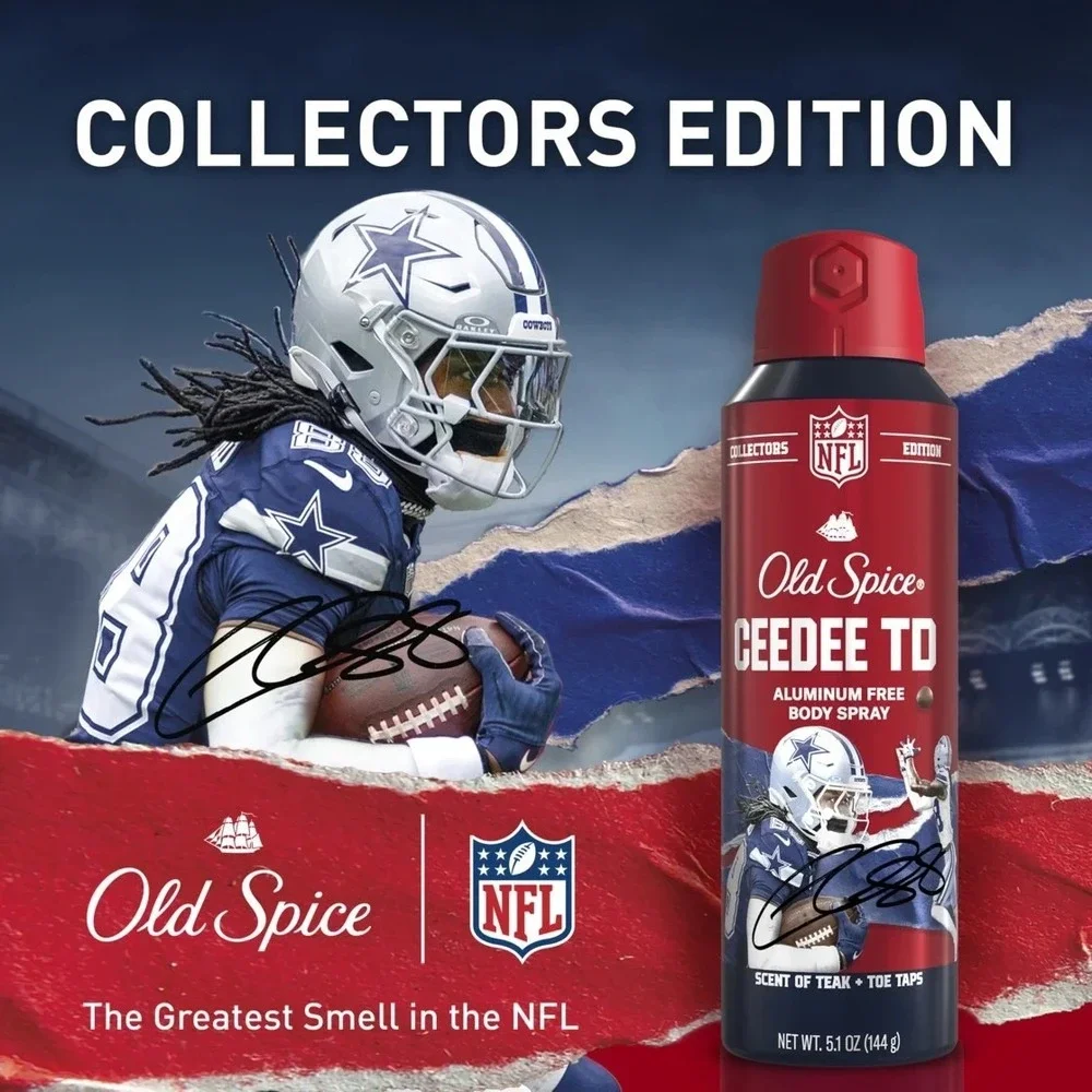 Old Spice NFL Ceedee TD Collectors Ed Aluminum Free Body Spray 5.1 oz (2 Pk)